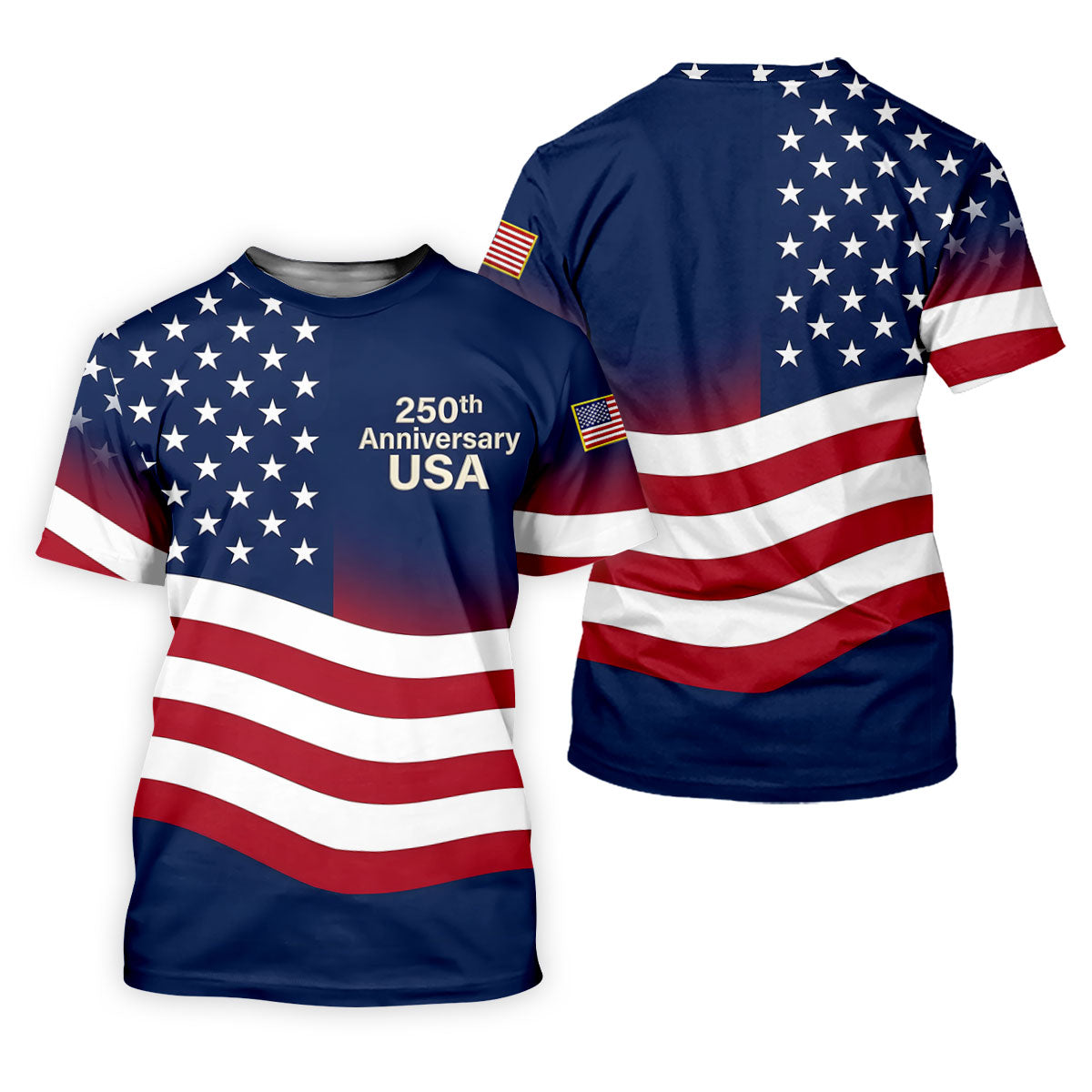 250th Anniversary USA Flag Pattern 4th Of July Golf Shirt, Patriotic Golf Shirt, Golf Shirt For Women