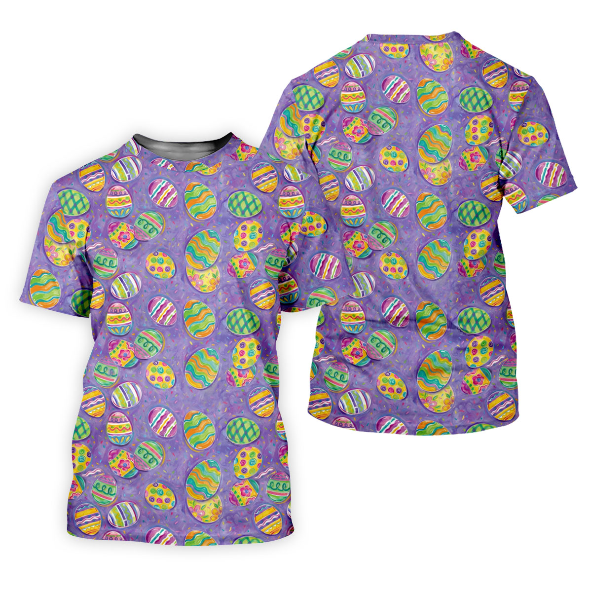 Colorful Painted Easter Eggs Women Golf Top, Cute Golf Outfit, Ladies Golf Shirts