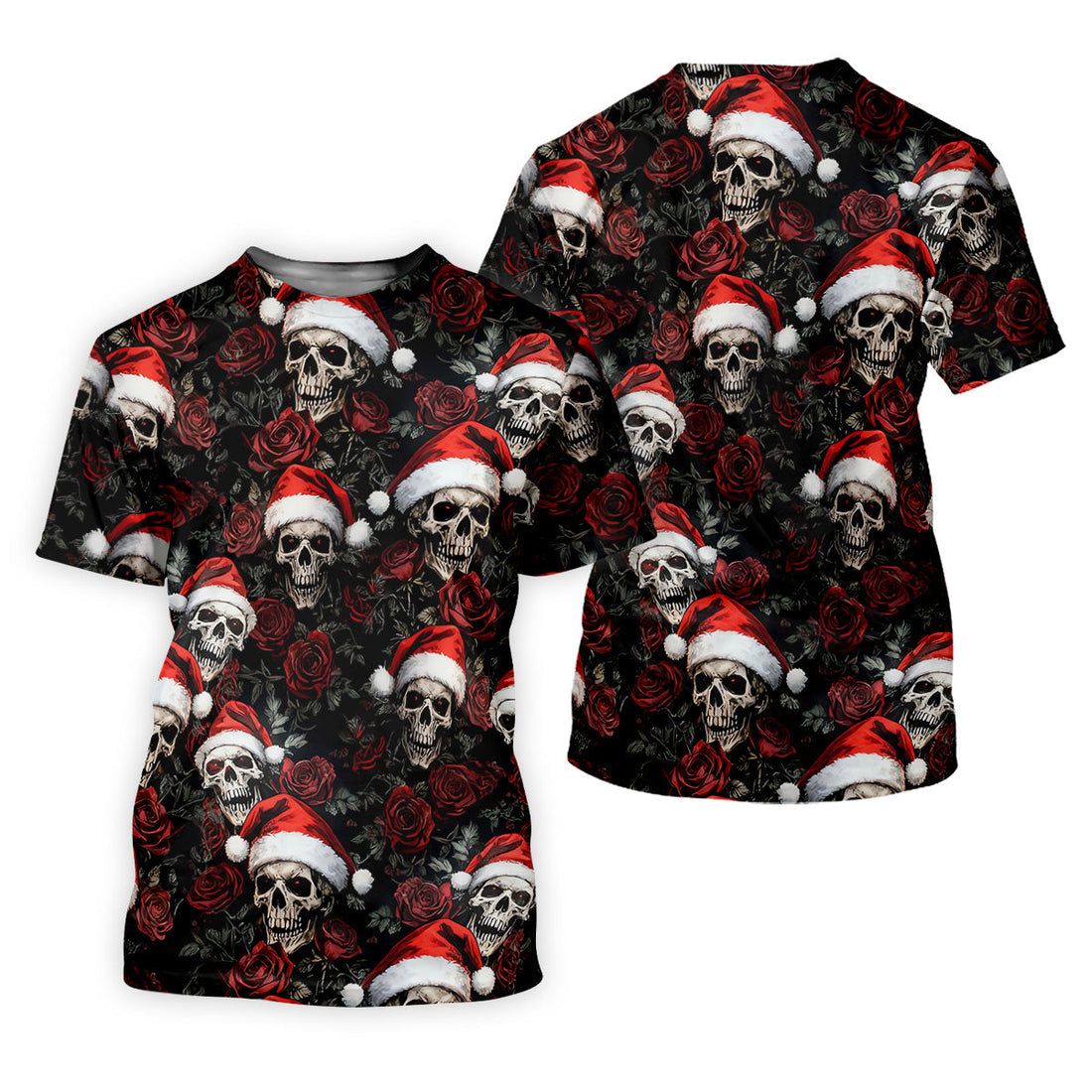 Vintage Skull And Roses Christmas Golf Shirt, Cool Golf Outfit, Ladies Golf Shirts, Women's Polo Shirt