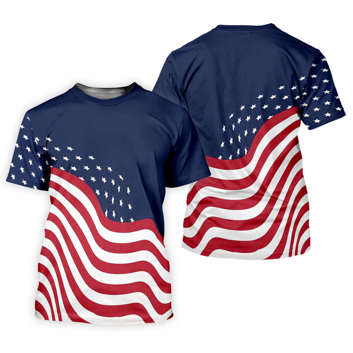 Red White Blue Wavy Stripes And Stars 4th Of July Patriotic Golf Shirt, 250 Years Golf Shirt For Women