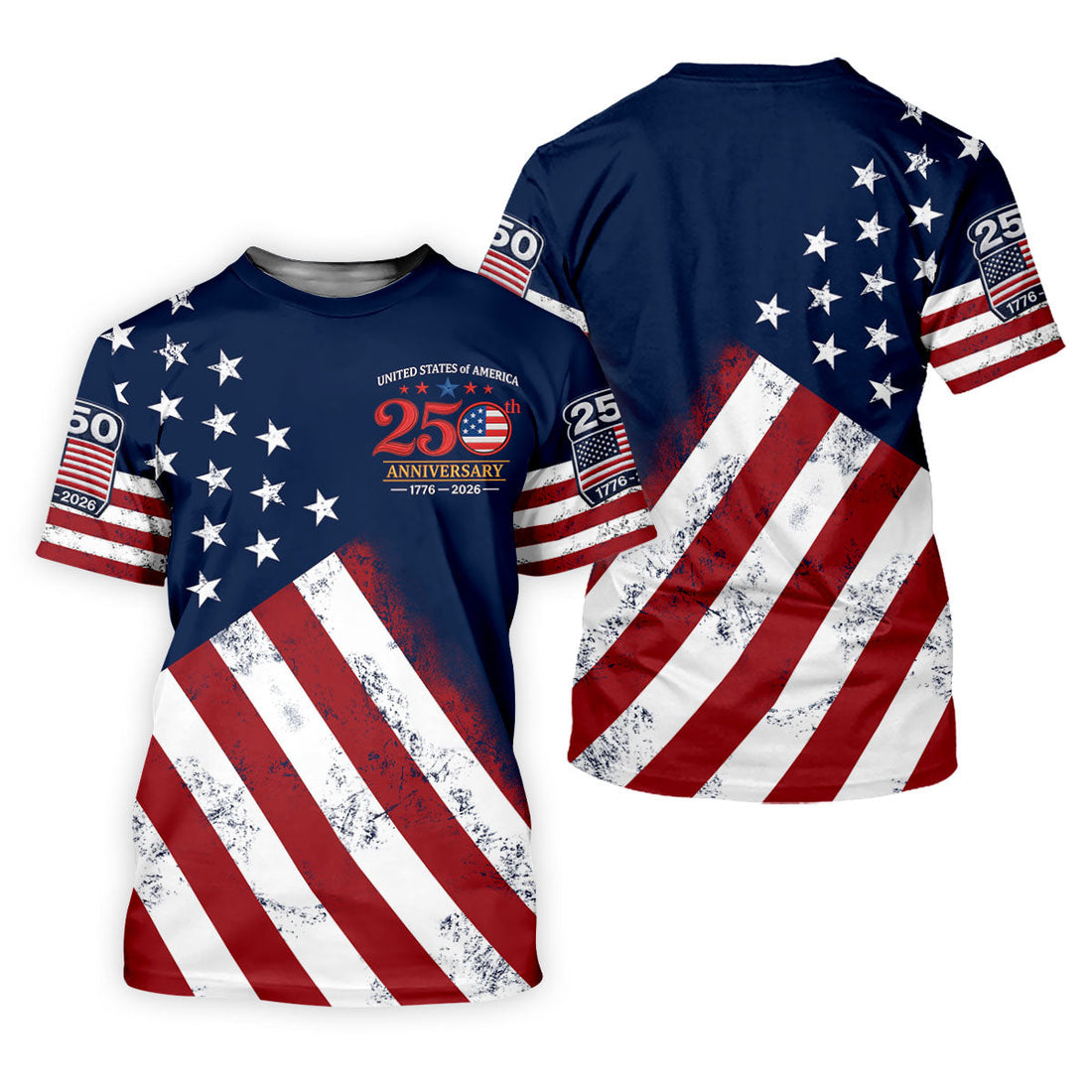 USA 250th Anniversary American Flag Golf Shirt, 4th Of July Golf Shirt For Women