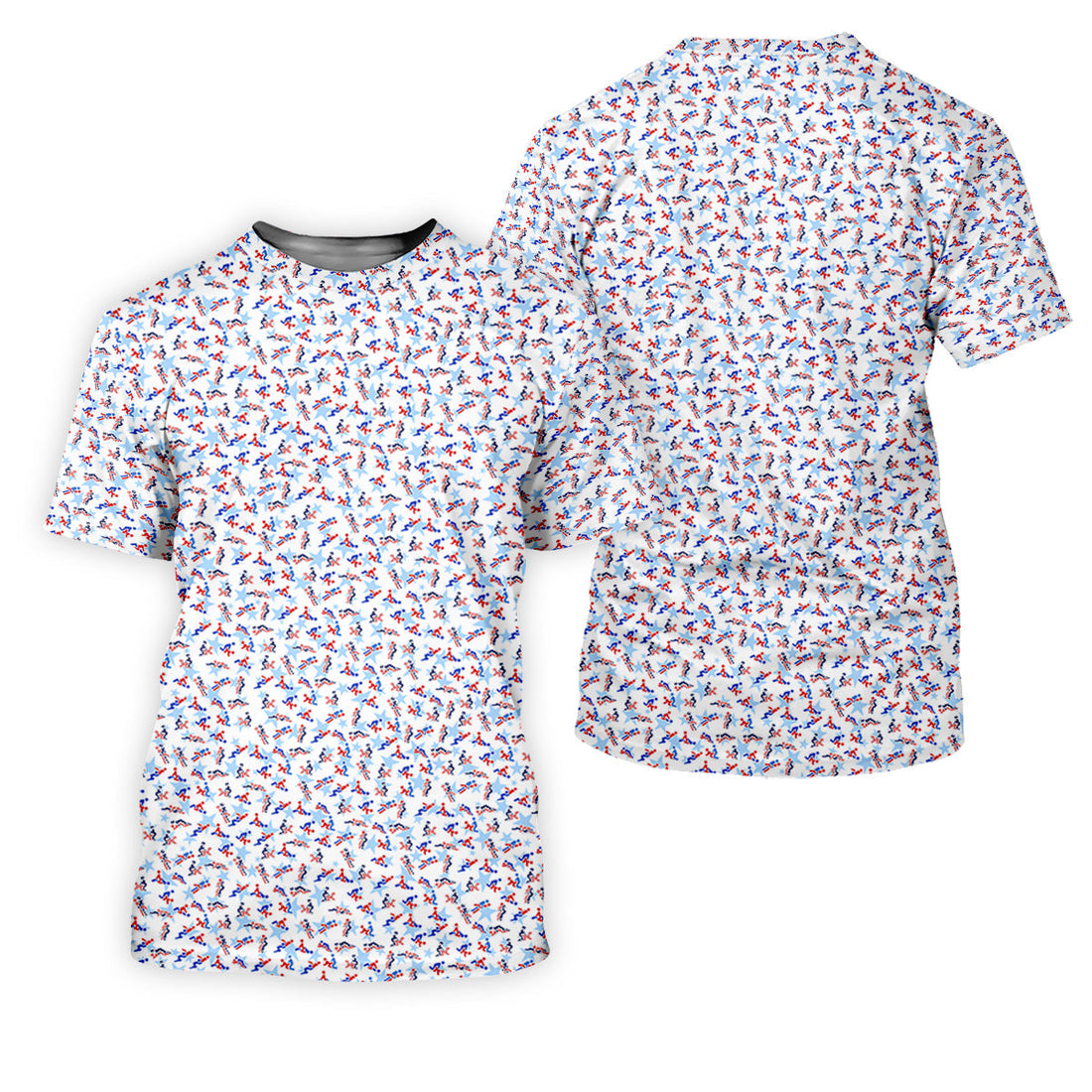 Funny Stick Figure Naughty Couple Red White Blue Ladies Golf Tops, 250th Anniversary Golf Shirt For Women