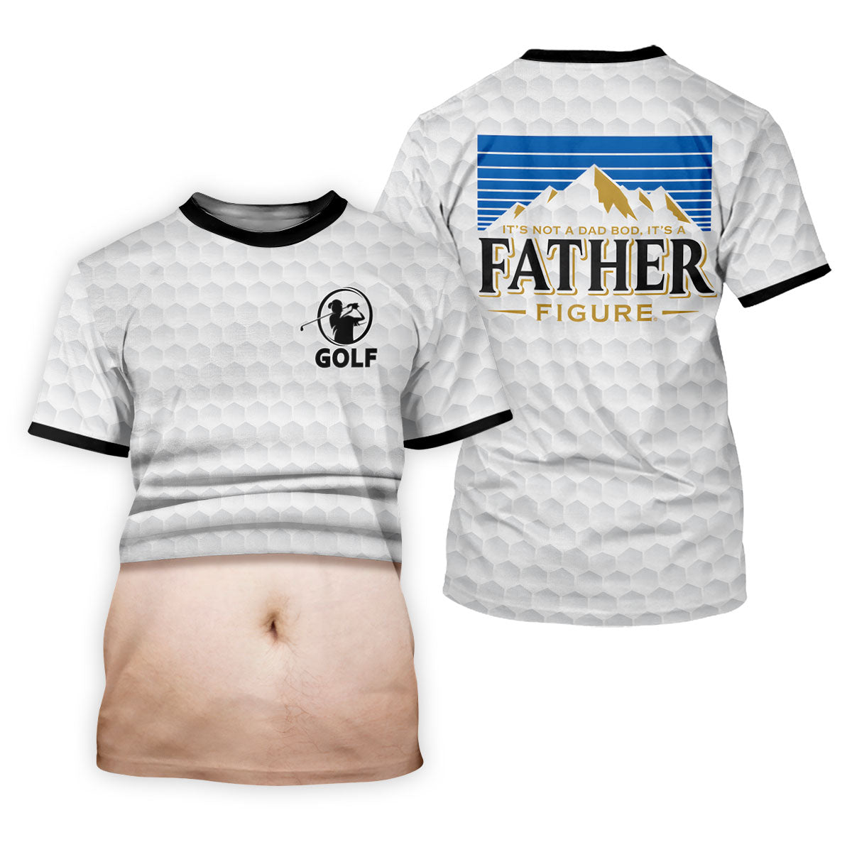 It's Not A Dad Bod It's A Father Figure Men's Funny Golf Shirts, Father's Day Golf Gift
