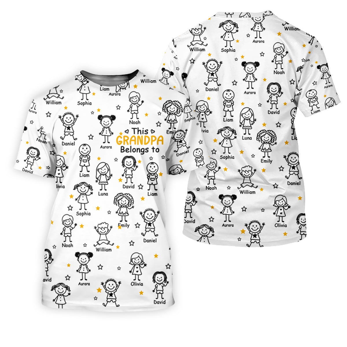 This Grandpa Dad Belongs To Kids Pet White Golf Shirt, Ladies Golf Tops, Women Golf Top, Golfing Apparel