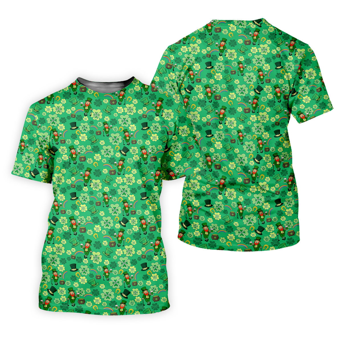 Shamrock St Patrick's Day Light Green Golf Shirt, Women's Golf Tops, Ladies Golf Polos, Women's Polo Shirt