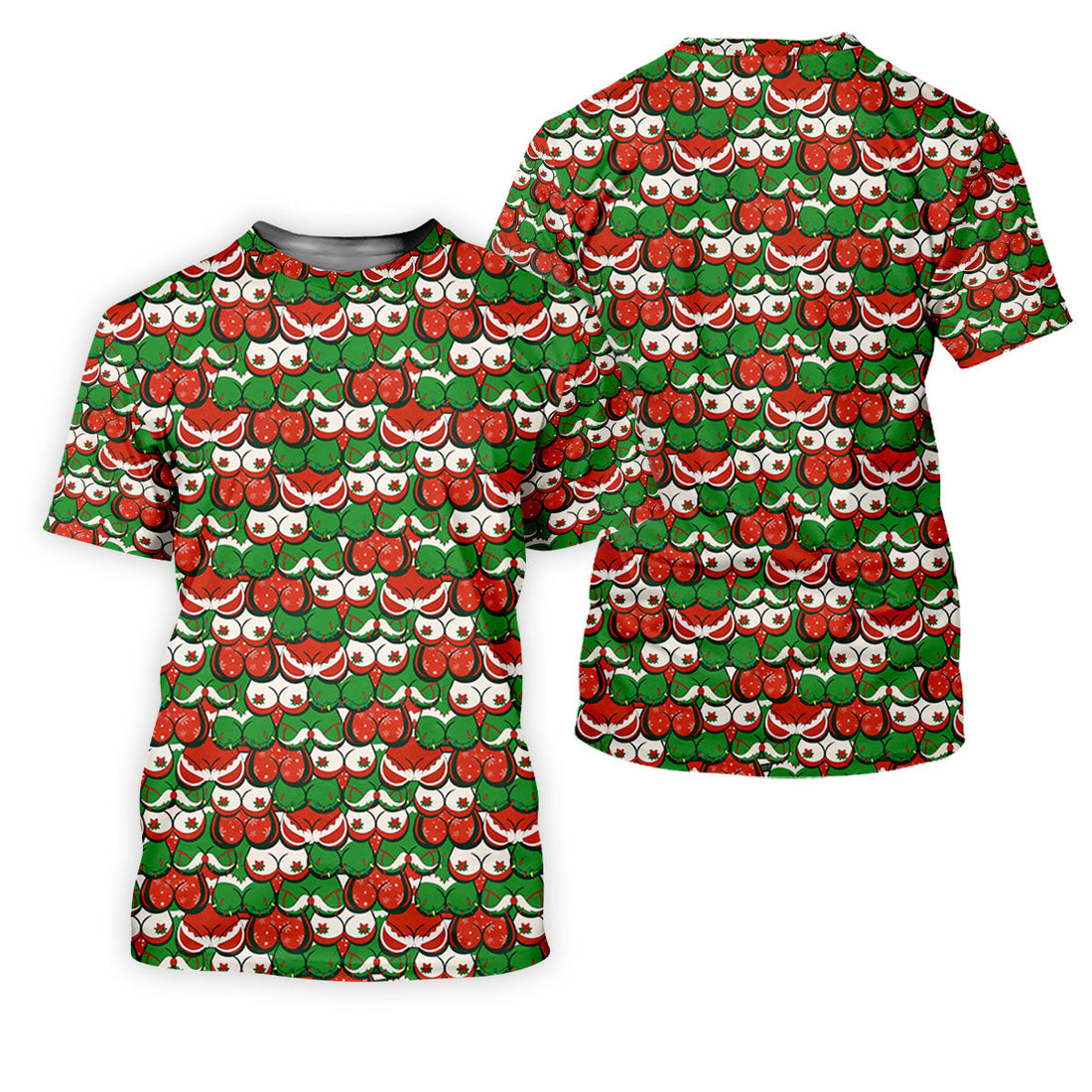 Funny Christmas Red And Green Women's Golf Tops, Christmas Golf Shirt, Cute Golf Outfit, Golf Gift For Ladies