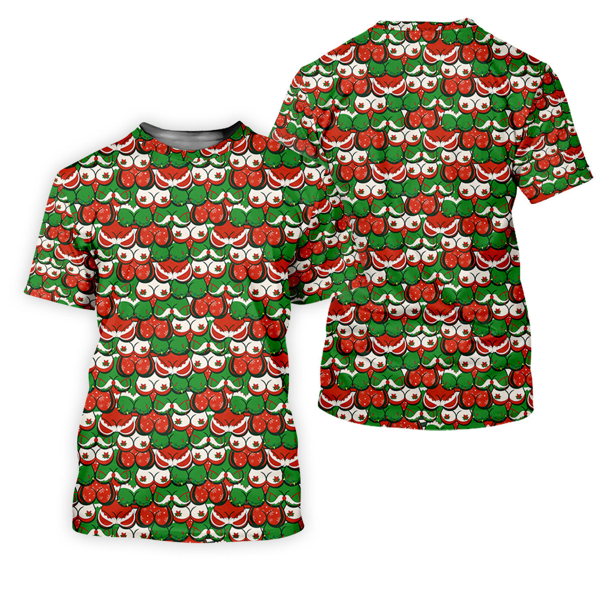 Funny Christmas Red And Green Women's Golf Tops, Christmas Golf Shirt, Cute Golf Outfit, Golf Gift For Ladies