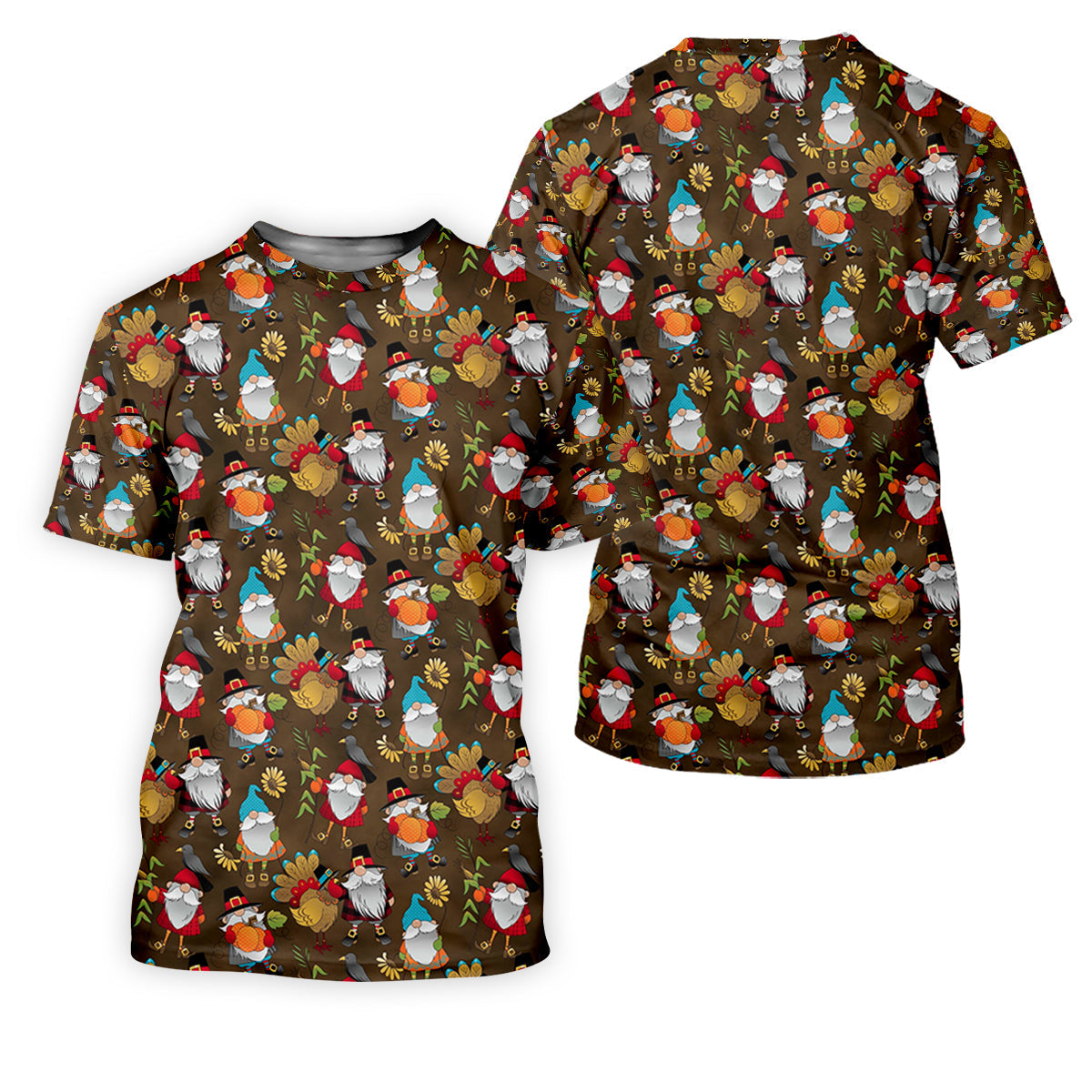 Turkey Gnome Thanksgiving Fun Women's Golf Shirts, Ladies Golf Tops, Golf Shirt For Women, Golfing Apparel