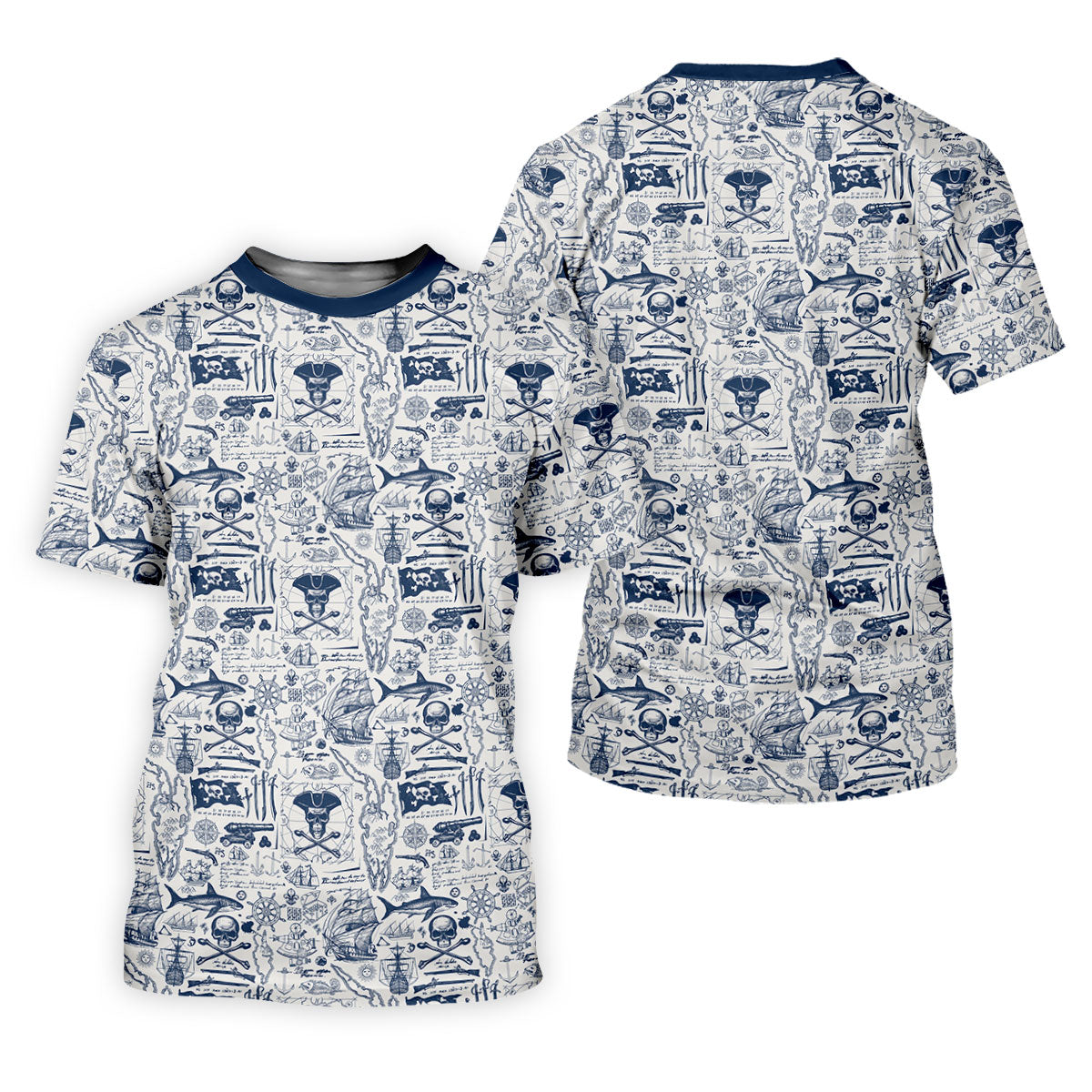 Skull Pirate Ocean Adventure Vintage Golf Shirt, Ladies Golf Tops, Golf Shirt For Women