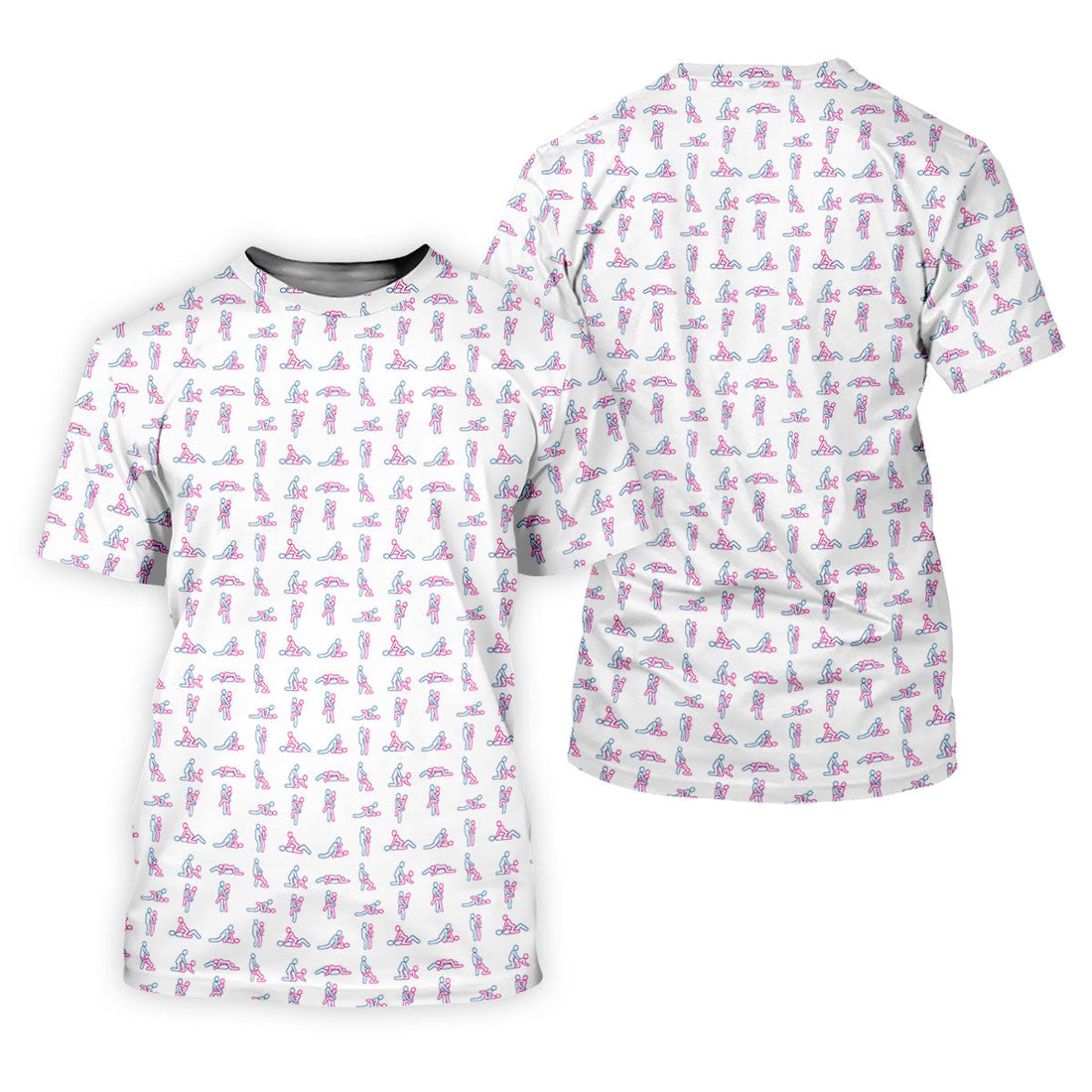 Stick Figure Couple Naughty Position Women Golf Top, Fun Women's Golf Shirts, Ladies Golf Shirts