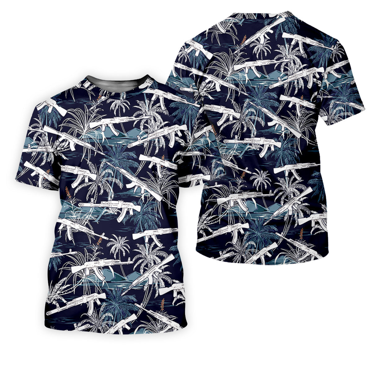 Dark Blue Color Army Theme Hawaiian Golf Polo, Women's Golf Tops, Ladies Golf Shirts