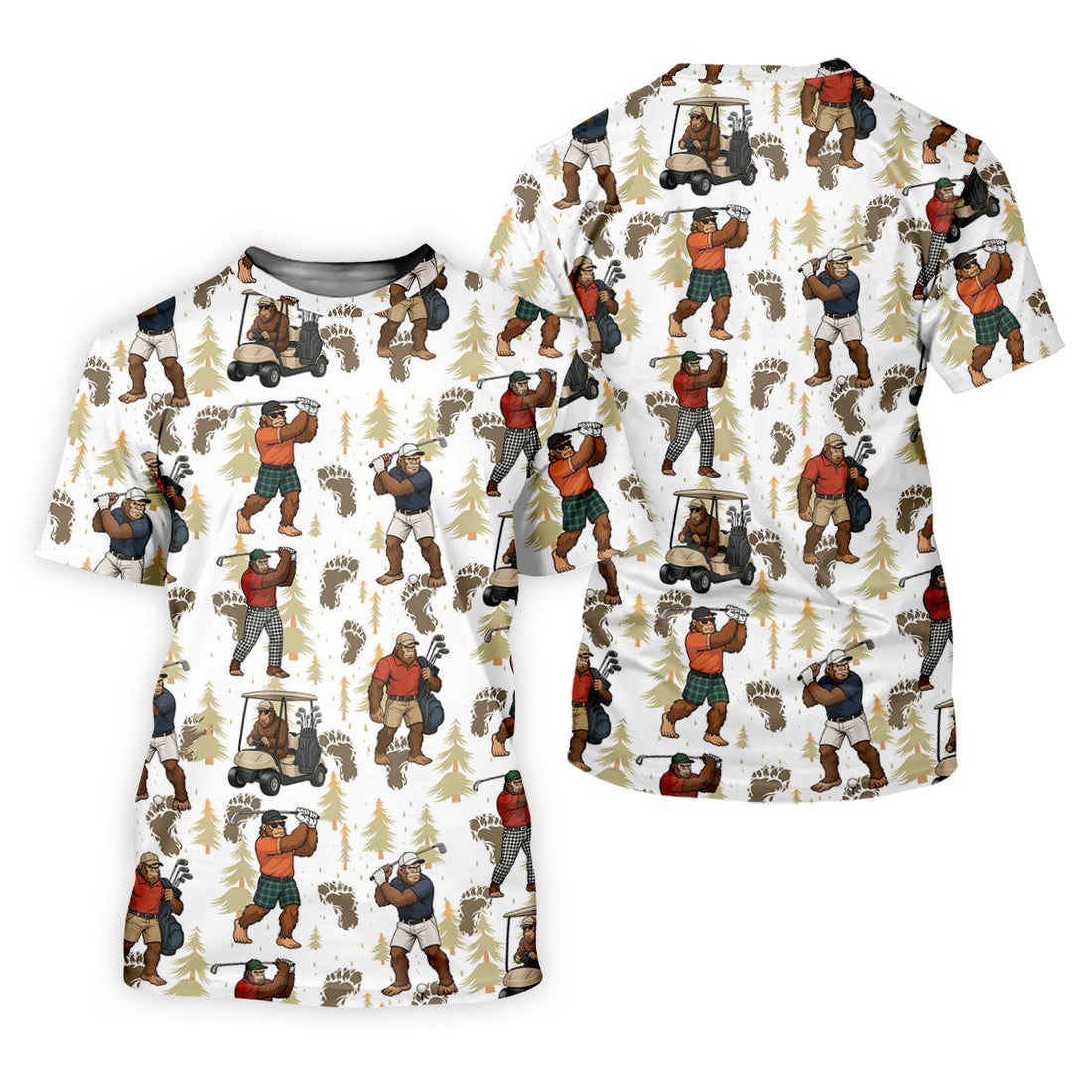 Bigfoot Fun Women's Golf Shirts, Bigfoot Footage Women's Golf Tops, Unique Gift For Golfer