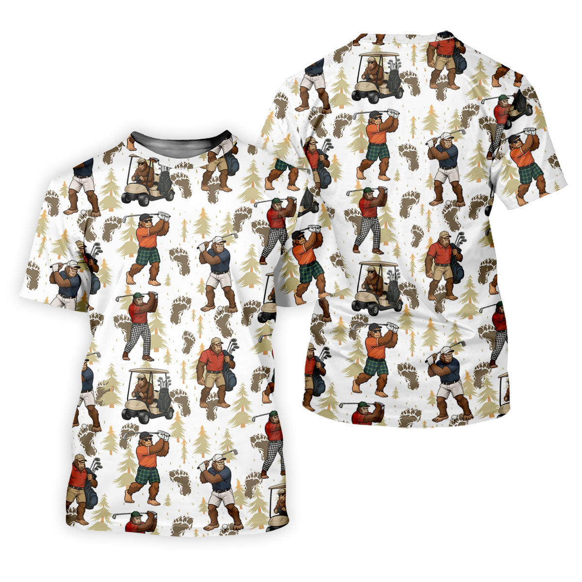 Bigfoot Fun Women's Golf Shirts, Bigfoot Footage Women's Golf Tops, Unique Gift For Golfer