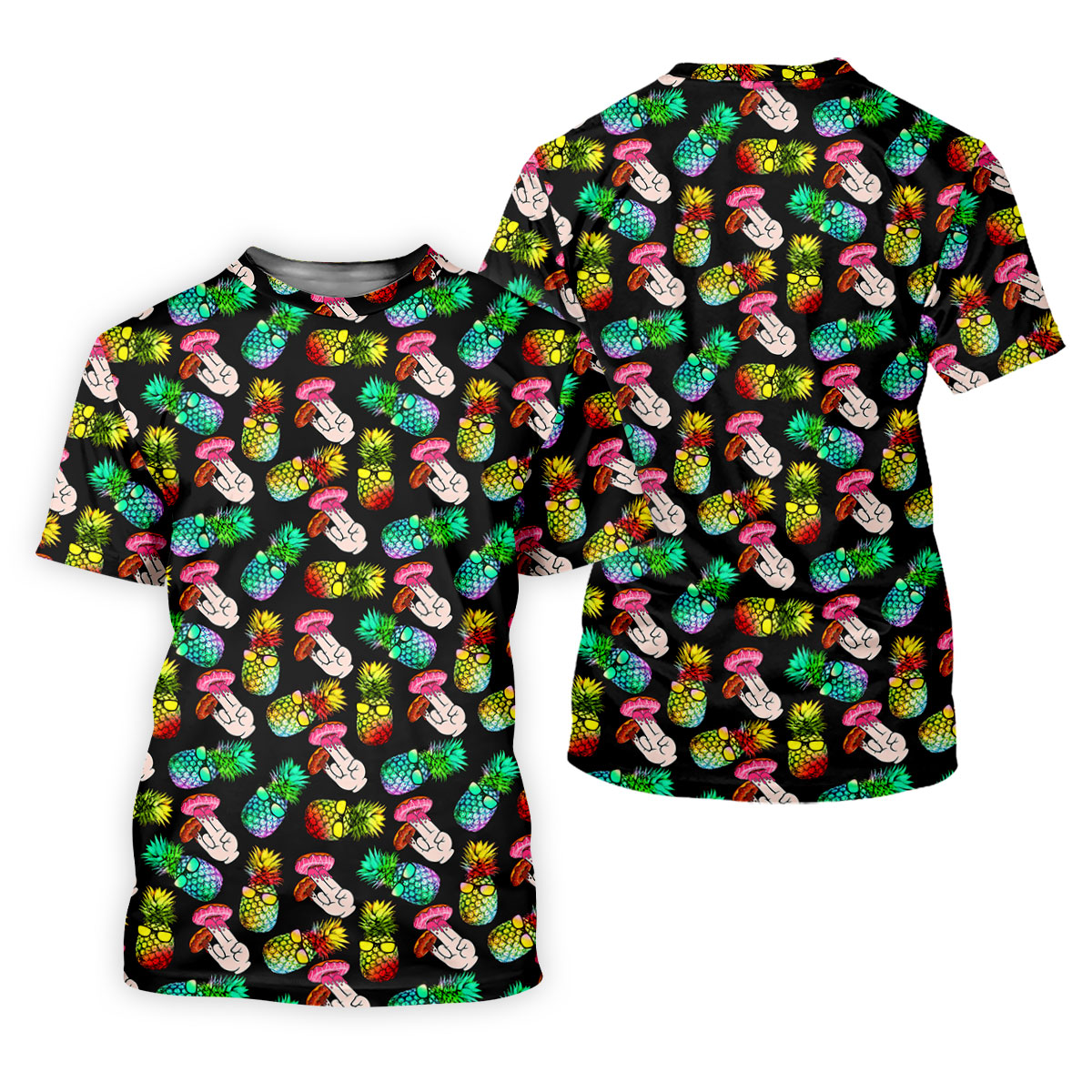 Pineapples Donut Finger Adult Humor Women Golf Shirts, Ladies Golf Shirt, Funny Golf Shirts