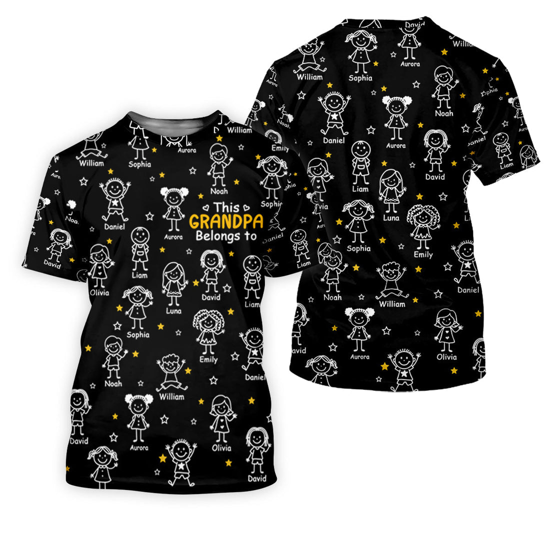 This Grandpa Dad Belongs To Kids Pet Black Golf Shirt, Ladies Golf Tops, Women Golf Top, Golfing Apparel