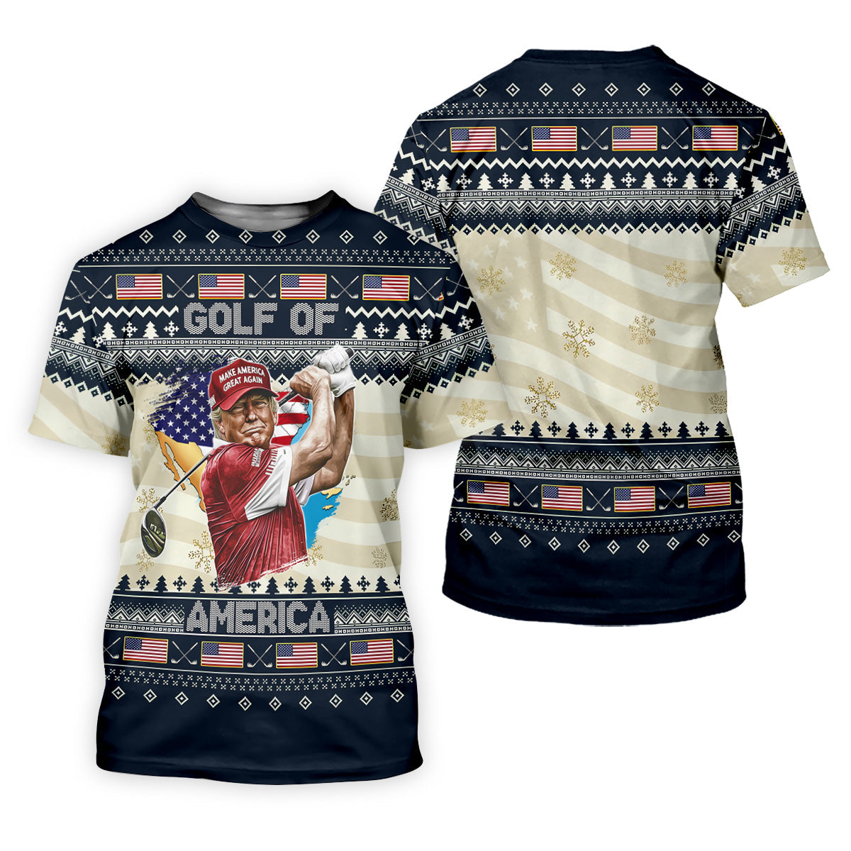 Trump Golf Of America Christmas Golf Shirt Women's Golf Clothes, Ladies Golf Shirts, Ladies Golf Polos
