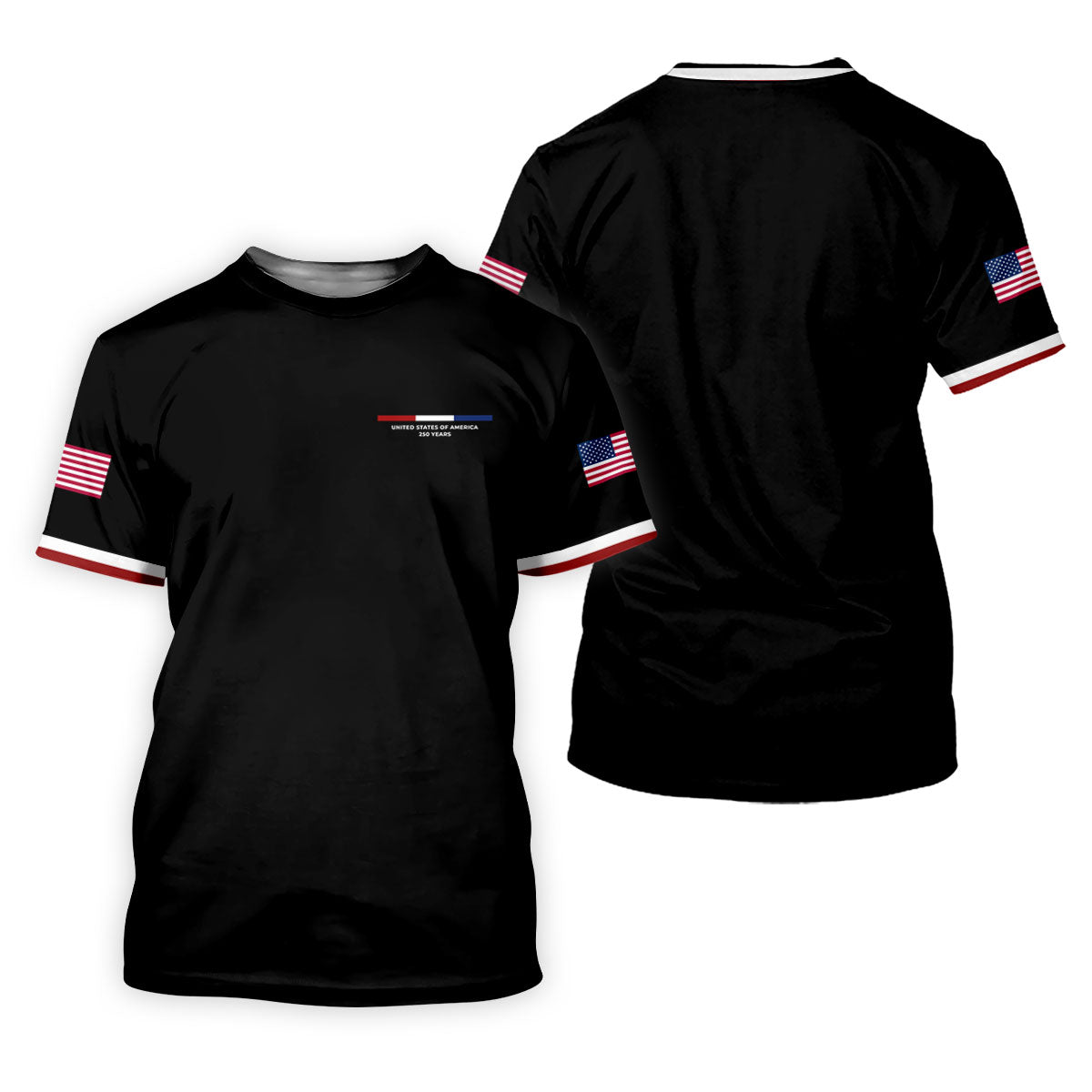United States Of America 250 Years Black Golf Shirt, Patriotic Golf Shirt, Golf Shirt For Women