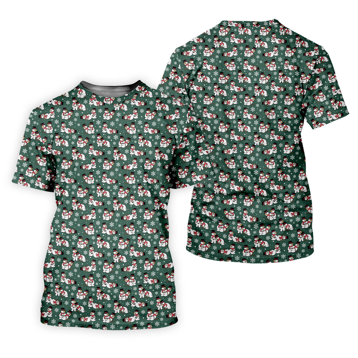 Naughty Snowman Green Golf Shirt, Christmas Golf Shirt, Fun Women's Golf Shirts, Ladies Golf Polos