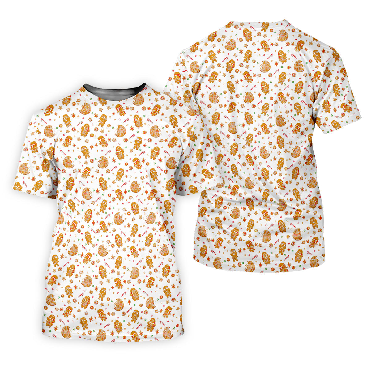 Funny Gingerbread Villain Character Christmas Golf Shirt, White Golf Polo, Women's Golf Tops