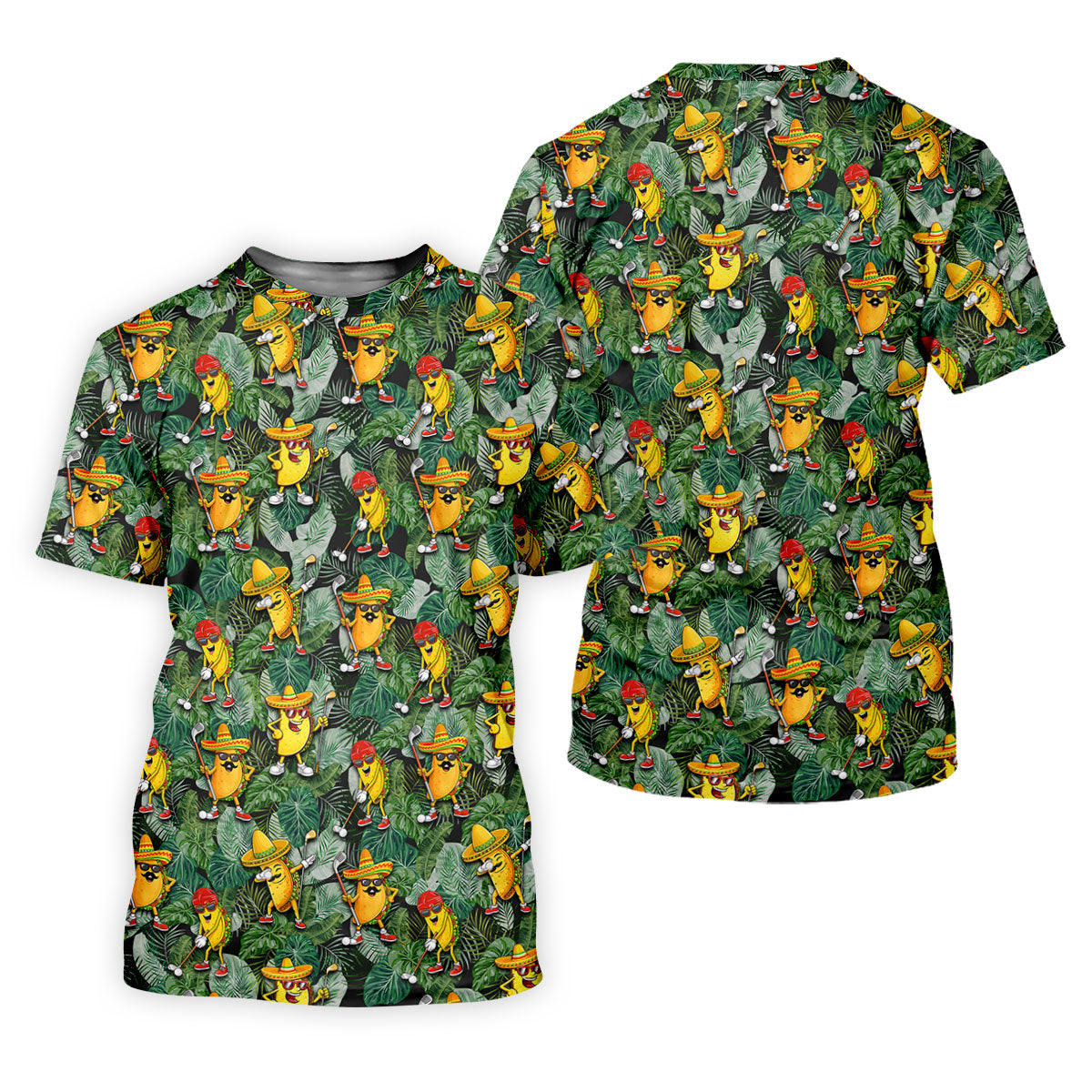 Funny Taco Golf Pose Tropical Golf Shirt, Fun Women's Golf Shirts, Ladies Golf Shirts, Golfing Apparel