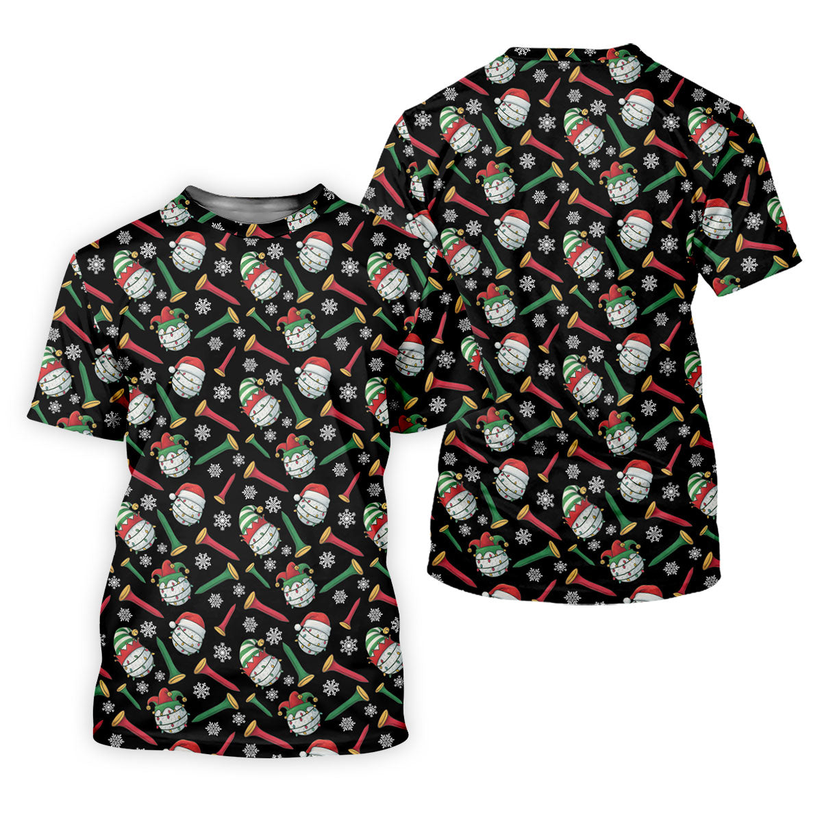 Funny Golf Ball Christmas Golf Shirt, Women's Golf Tops, Ladies Golf Shirts, Christmas Golf Gift