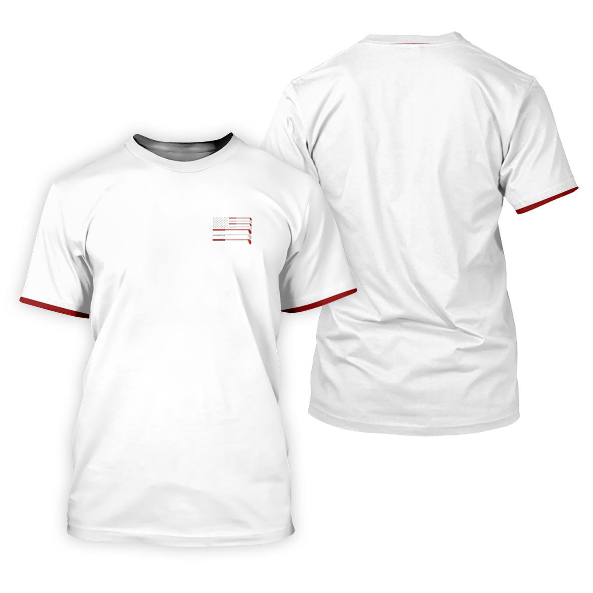 Golf Clubs US Flag Logo 250 Years White Golf Shirt, Patriotic 4th Of July Golf Shirt For Women