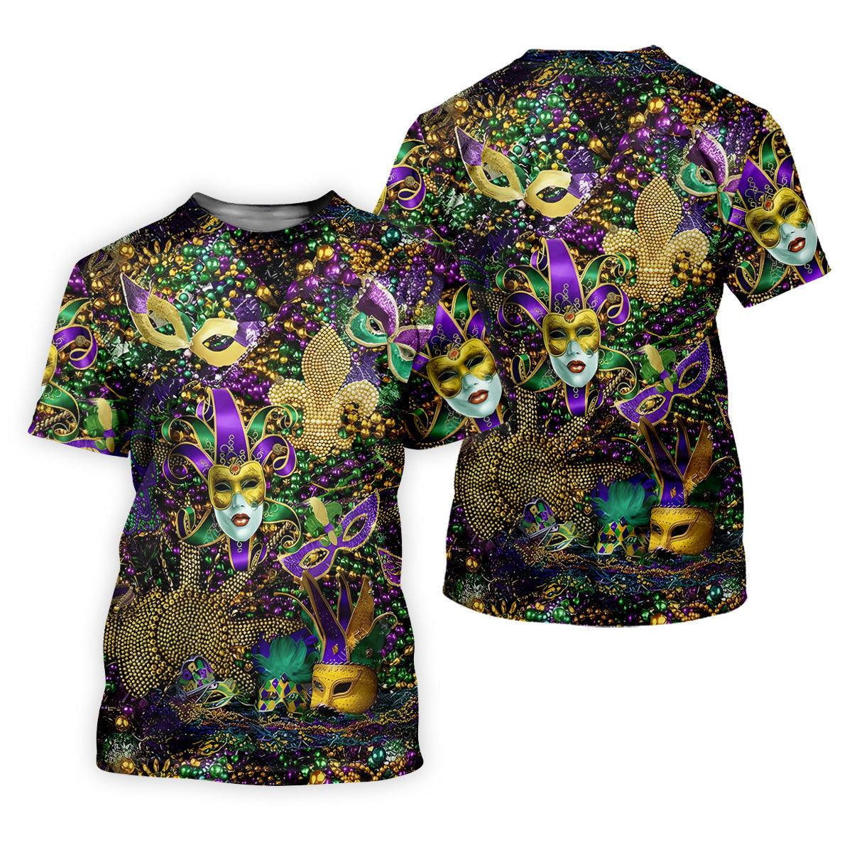 Holiday Mardi Gras Green Purple Gold Women's Golf Tops, Ladies Golf Polos, Golf Gift For Ladies