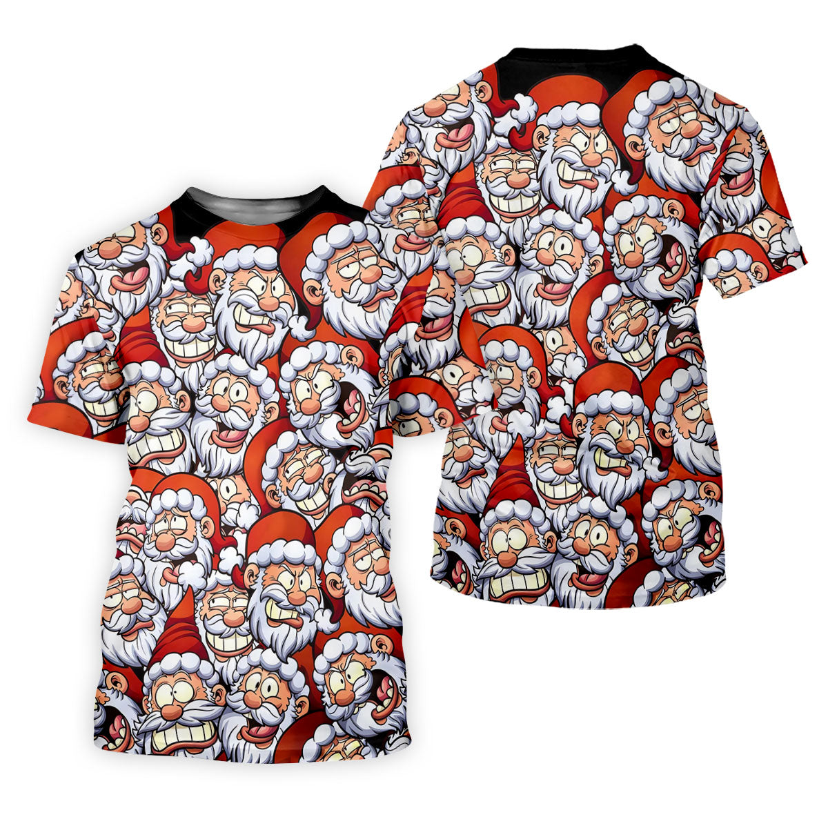 Santa Claus Face Fun Women's Golf Shirts, Cute Golf Outfit, Ladies Golf Shirts, Golfing Apparel