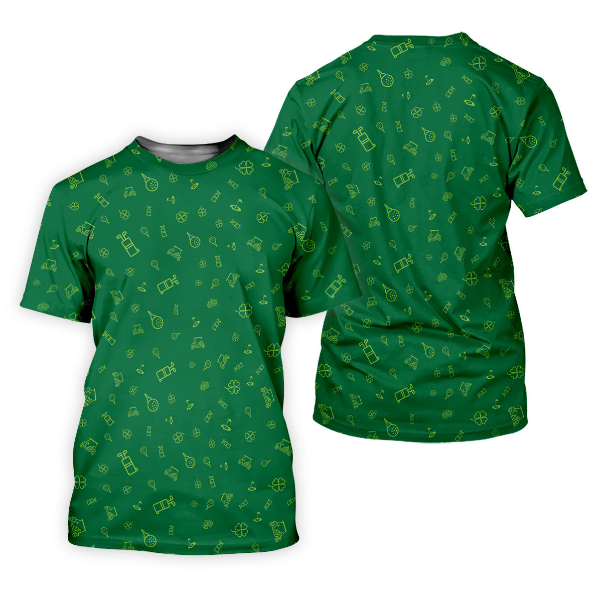 Golf And Beer Lucky Four Leaf Clover St Patrick's Day Green Women's Golf Tops, Golf Gift For Ladies