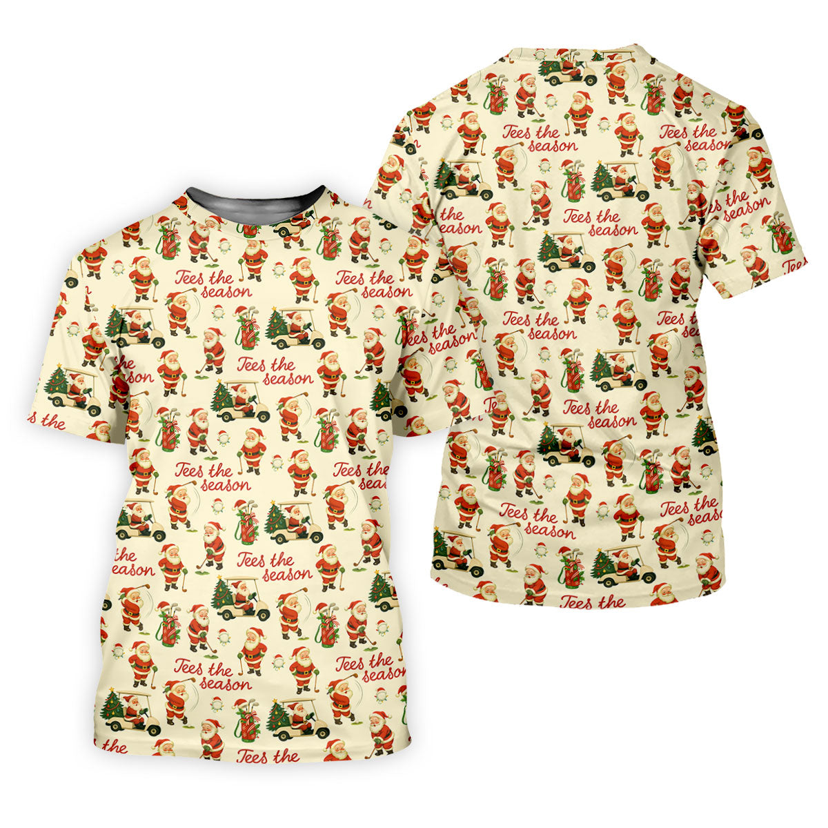 Tees The Season Funny Santa Claus Women Golf Top, Christmas Golf Shirt, Ladies Golf Shirts, Women's Golf Gifts