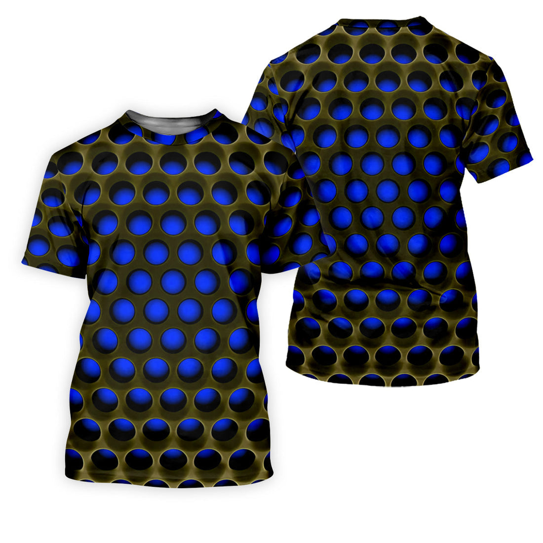 3D Effect Circular Pattern Navy Golf Shirt, Cool Golf Outfit, Women Golf Top, Ladies Golf Shirts