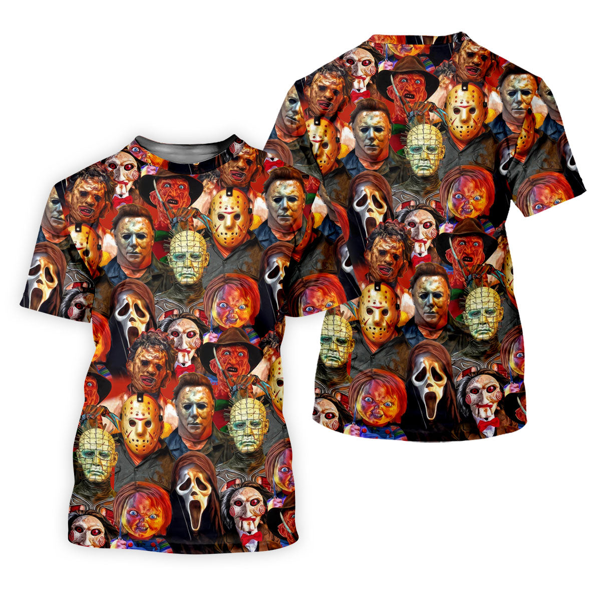 All Horror Movie Characters Women Golf Top, Halloween Golf Shirt, Unique Gift For Golfer, Ladies Golf Shirts