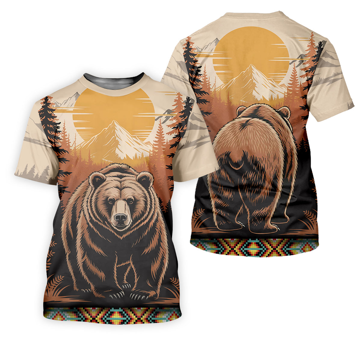 Native Heritage Wild Bear Women's Golf Tops, Native American Ancestry Ladies Golf Polos, Indigenous Peoples Month