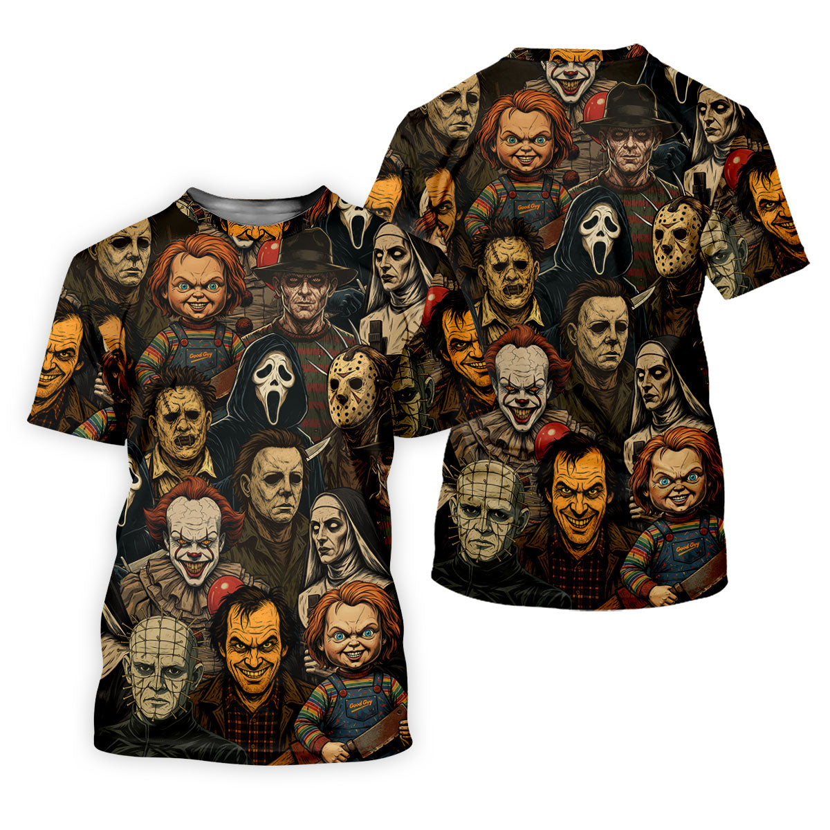 Horror Halloween Character Halloween Women Polo Shirt Ladies Golf Shirts, Halloween Golf Shirt