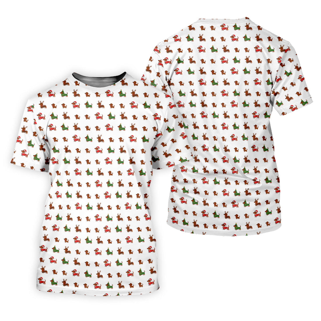 Christmas Dachshund Women's Golf Tops, Christmas Golf Shirt, Ladies Golf Polos, Golfing Apparel