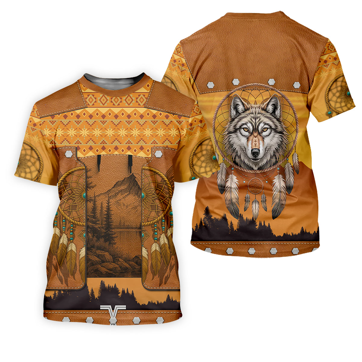 Golden Horizon Tribal Theme Women's Golf Tops, Native American Ancestry Ladies Golf Polos, Indigenous Peoples Month