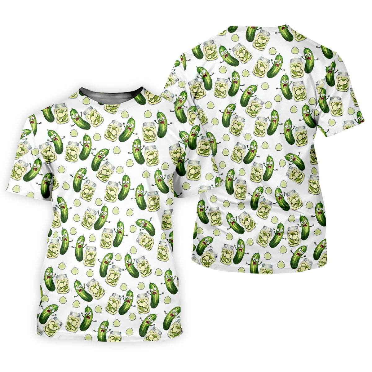 Funny Pickle Hawaiian Golf Shirt, Cartoon Style Men's Golf Shirt, Polo Shirts For Men