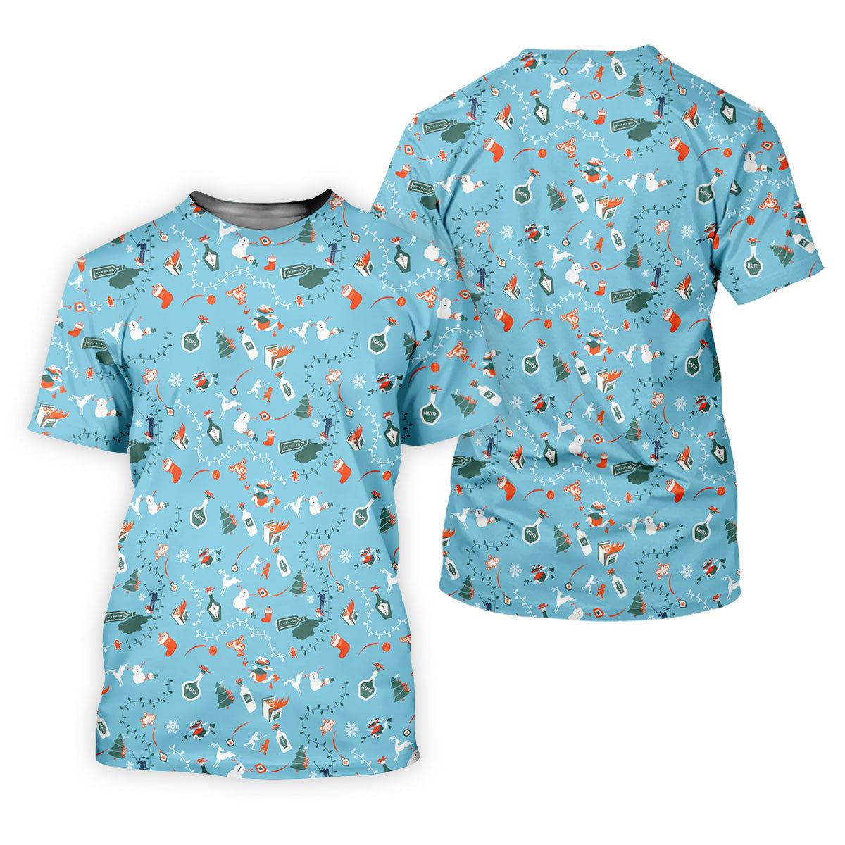 Holiday Chaos Ice Blue Color Women's Golf Shirts, Christmas Golf Shirt, Ladies Golf Polos, Golfing Apparel