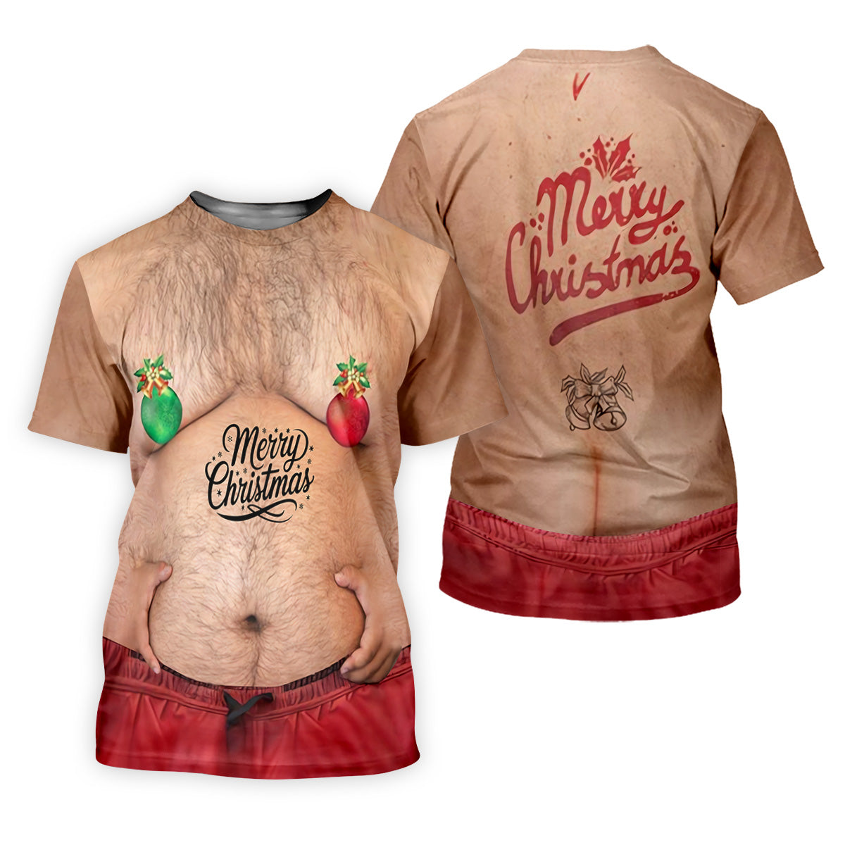 Funny Ugly Hairy Belly Women's Golf Tops, Christmas Golf Shirt, Ladies Golf Polos, Golfing Apparel