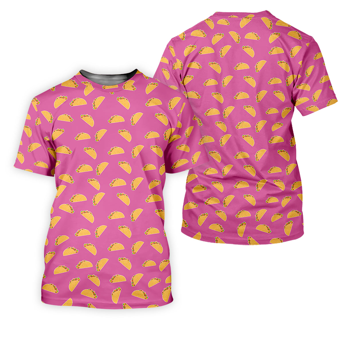The Pink Taco Seamless Pattern Women's Golf Shirts, Women's Golf Tops, Ladies Golf Shirt