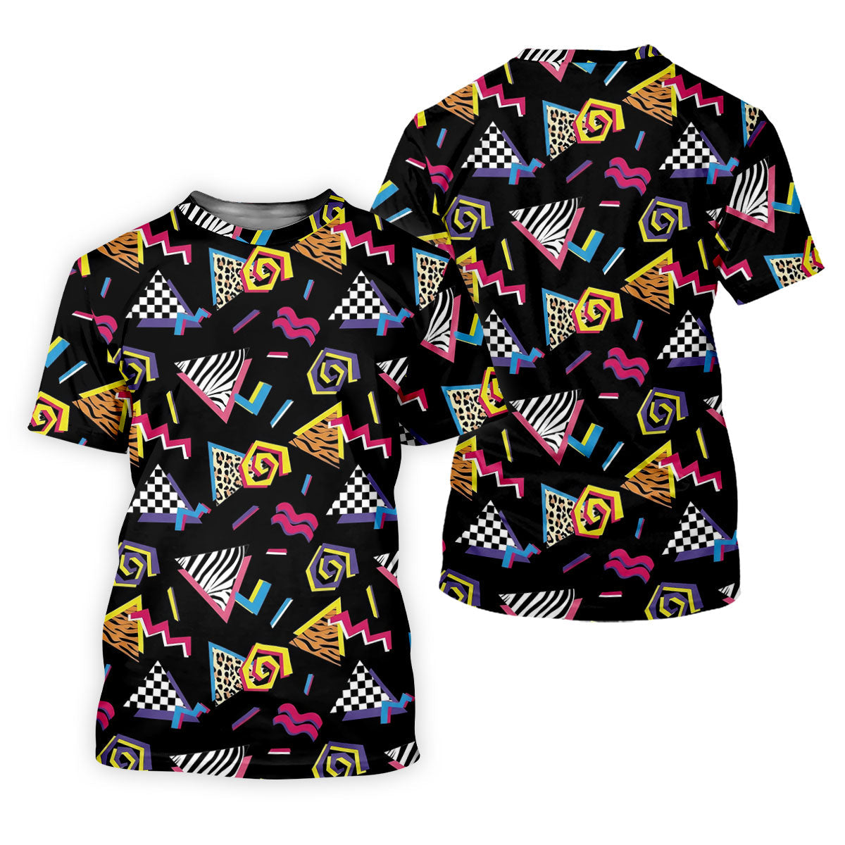 Abstract Geometric Leopard Zebra Animal Stripes 80s 90s Style Ladies Golf Tops, Golf Shirt For Women