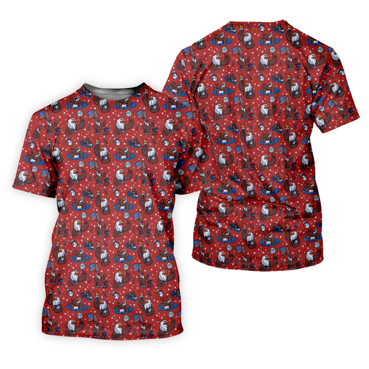 Patriotic Bald Eagle Women Golf Top, 250th Anniversary 4th Of July Golf Shirt, Ladies Golf Shirts