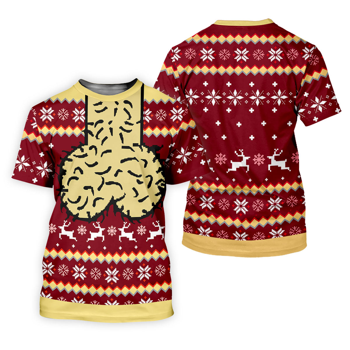 Funny Rude Middle Finger Ugly Christmas Golf Shirt, Ugly Christmas Shirt, Christmas Golf Shirt