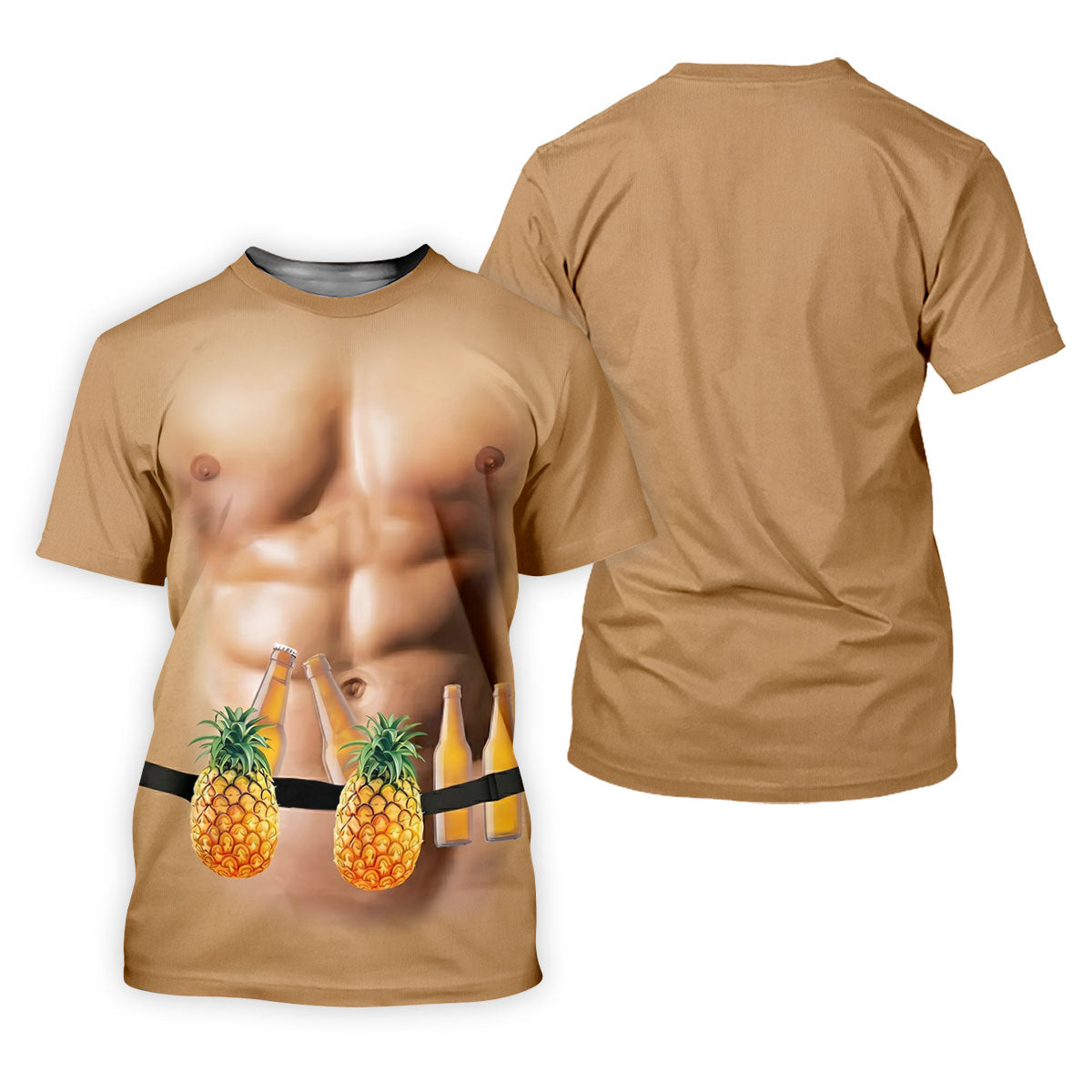 Funny Muscle Man Pineapple Beer Hawaiian Golf Shirt, Polo Shirts For Men, Golfing Apparel