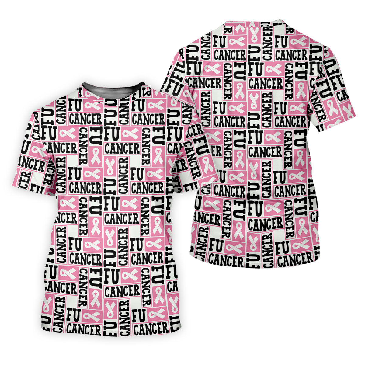Fu Cancer Funny Women Golf Shirt, Breast Cancer Awareness Shirt, Pink Golf Shirt, Golf Shirts For Women