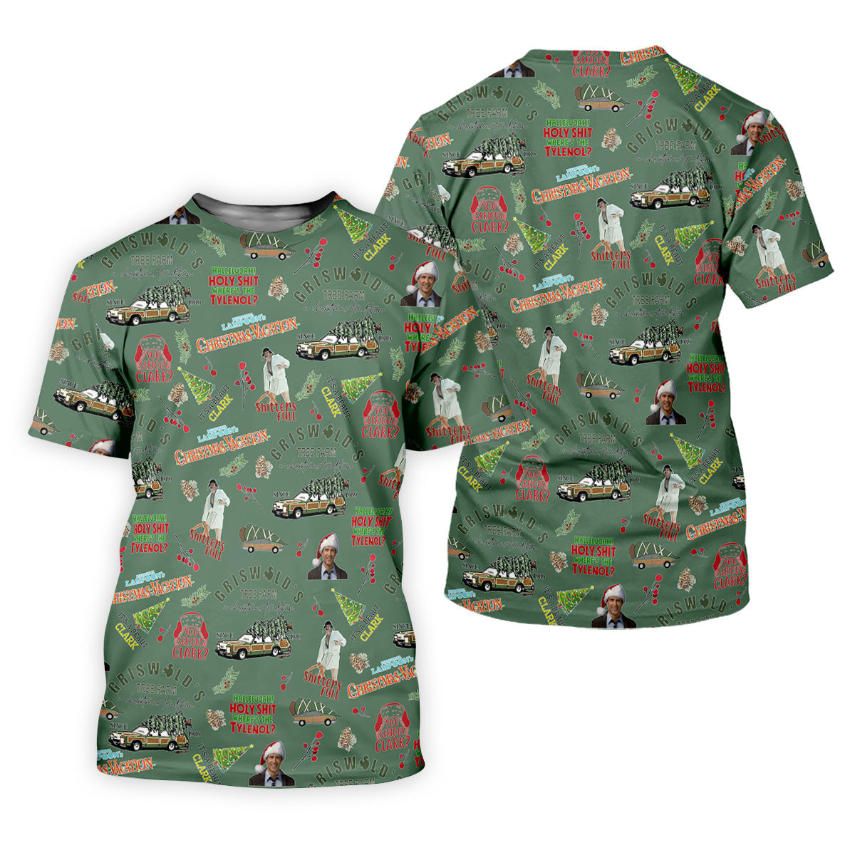 Tree Farm Moss Green Christmas Golf Shirt, Fun Women's Golf Shirts, Ladies Golf Polos