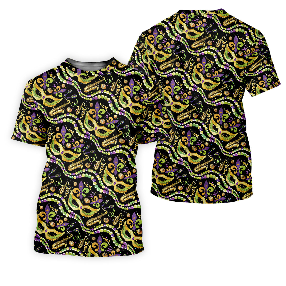Gold Masquerade Mask Beads String Mardi Gras Golf Shirt, Ladies Golf Tops, Golf Shirt For Women