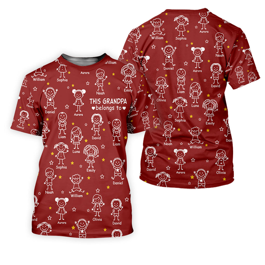 This Grandpa Dad Belongs To Kids Pet Red Golf Shirt, Ladies Golf Tops, Women Golf Top, Golfing Apparel