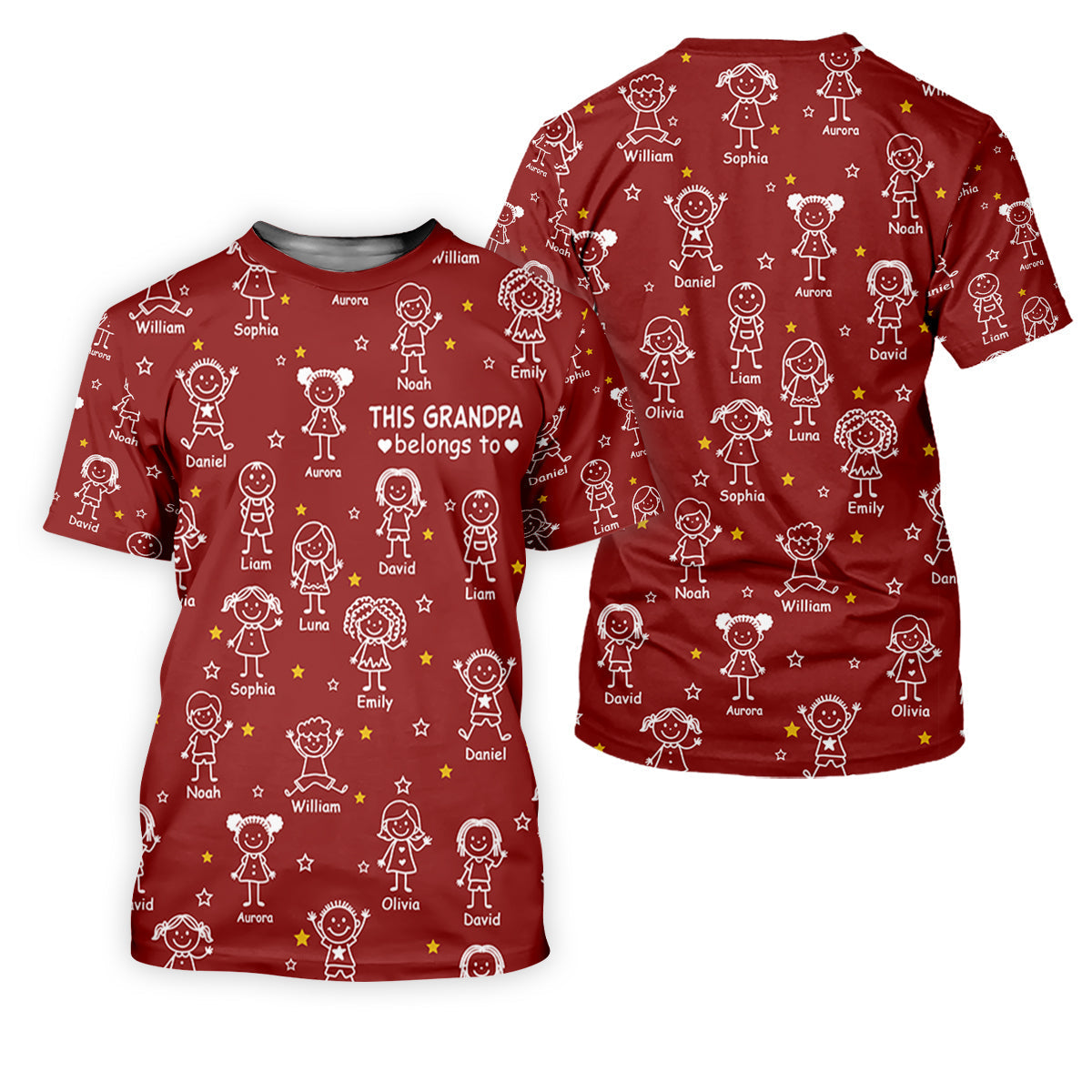 This Grandpa Dad Belongs To Kids Pet Red Golf Shirt, Ladies Golf Tops, Women Golf Top, Golfing Apparel