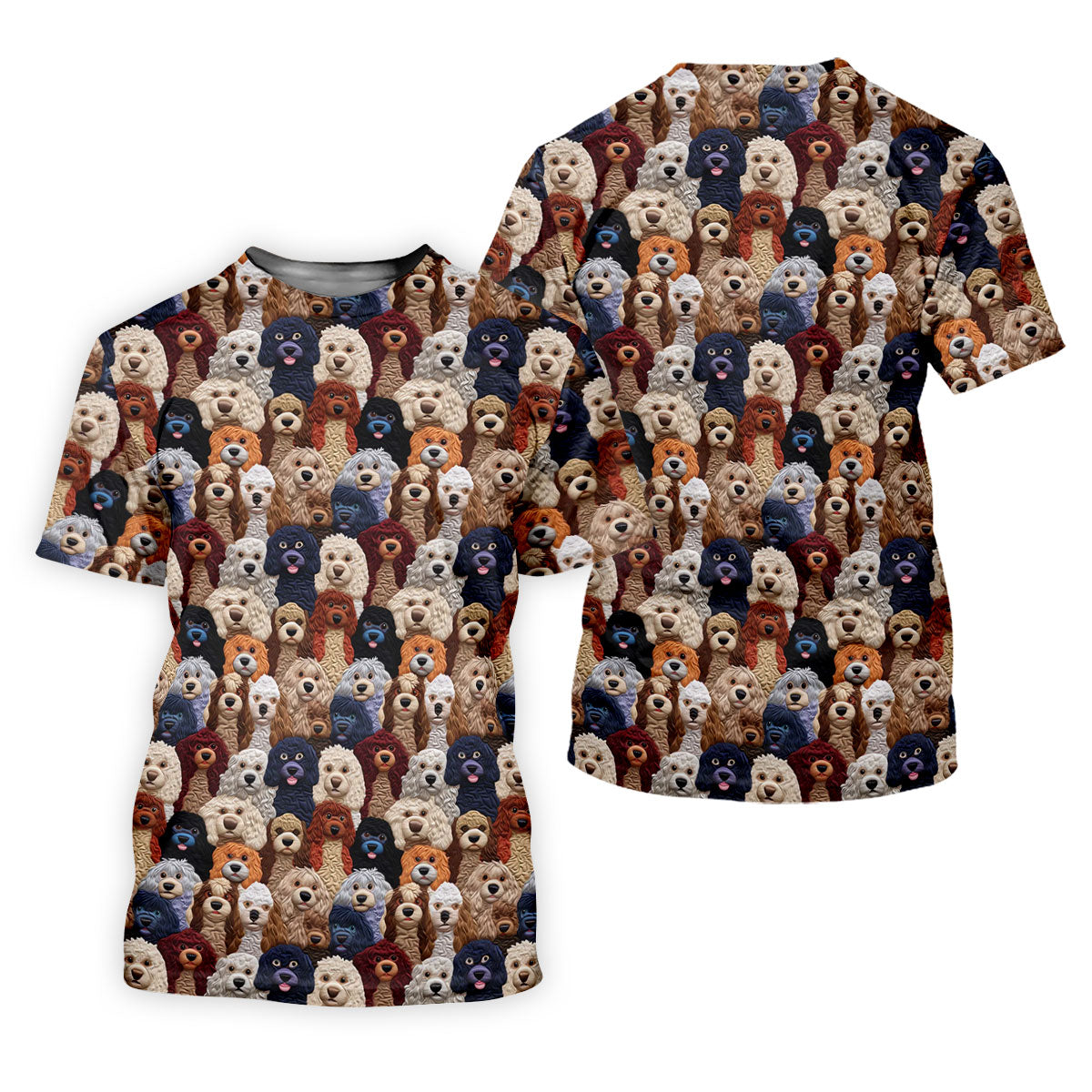 Cartoon Poodle Dog Women's Golf Tops, Gifts For Dog Lovers, Ladies Golf Polos, Golf Gift For Ladies